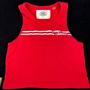 Pacsun Red Land Rover tank top Mini Tank Crop Tank Beach Wear Red Retro